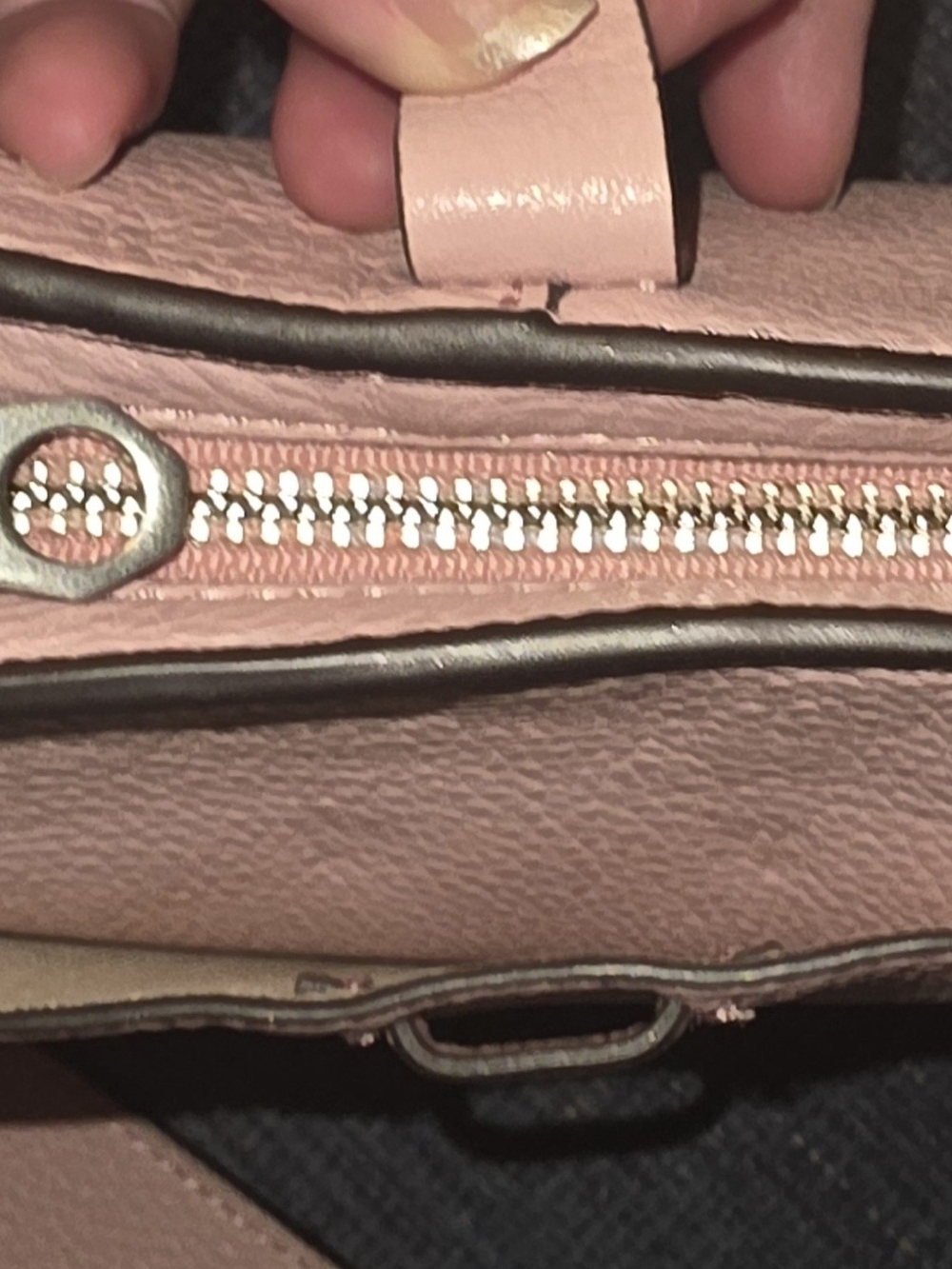 Rebecca Minkoff Kylie Lavendar Unlined Pebbled Leather Crossbody Bag Purse - Picture 6 of 12
